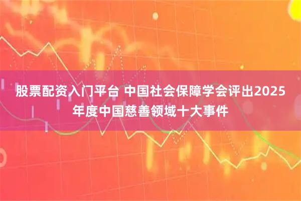 股票配资入门平台 中国社会保障学会评出2025年度中国慈善领域十大事件